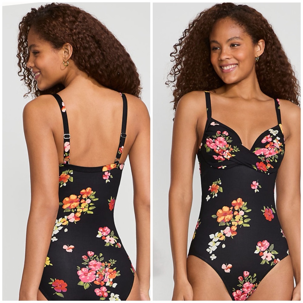 Lands' End SWIMSUIT Sculpting One Piece Floral - Picture 6 of 6
